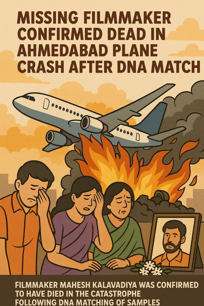 Filmmaker Confirmed Dead in Ahmedabad Plane Crash After DNA Match: A Tragic Loss in One of India’s Worst Aviation Disasters