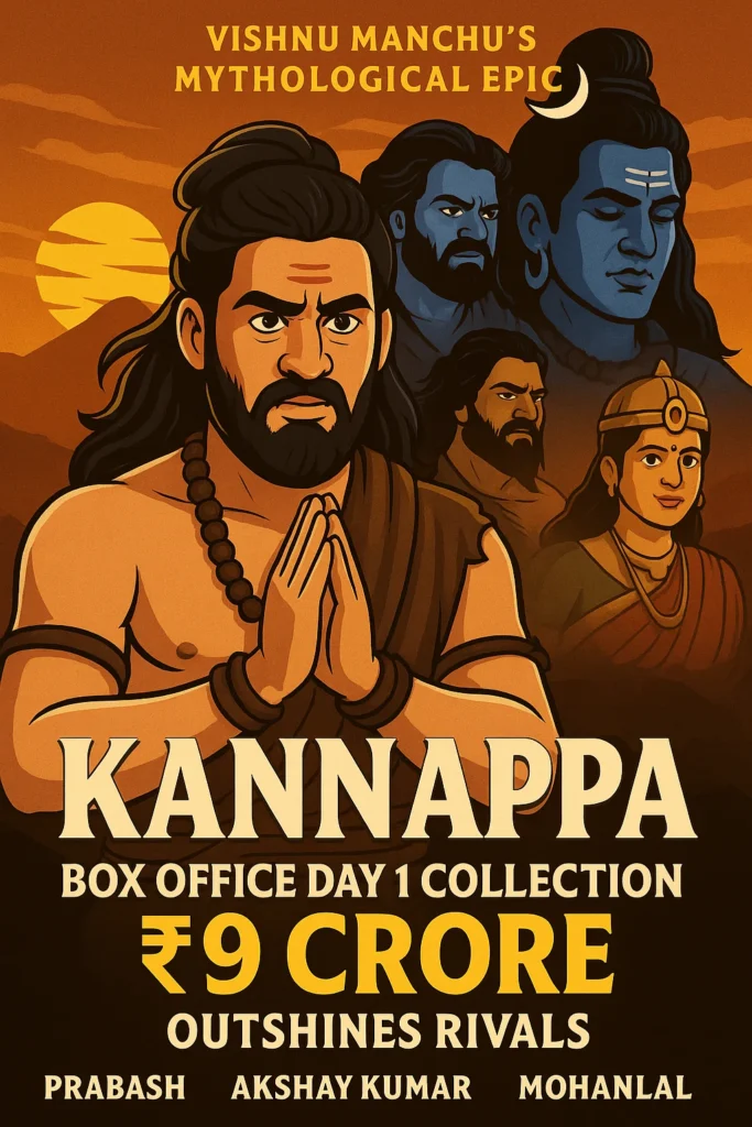 ‘Kannappa’ Box Office Day 1 Collection: Vishnu Manchu’s Mythological Epic Opens With ₹9 Crore, Outshines Rivals